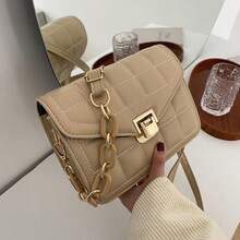 2026 Spring Solid Color Rhombus Chain Small Square Bag, Fashion Crossbody Shoulder Bag, Shoulder Bag, Rhombus Chain Small Square Bag For Women - Multicolor - View 8