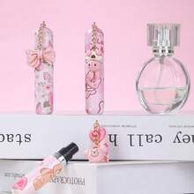1pc New Accessory + 5ML Cartoon Strawberry Bow Printed Perfume Bottle, Portable Travel Refillable - Multicolor - View 3