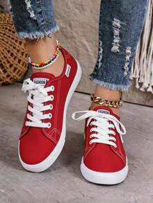 Women's Casual Athletic Shoes, Lightweight And Comfortable, Machine Washable, Suitable For Everyday Wear, Running, And Tennis Shoes. Red Shoes - 紅色 - 查看 3