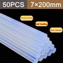Bộ 10/30/50/100 que keo nóng chảy trong suốt 100/150/200mm, độ nhớt cao, dụng cụ DIY tại nhà cho súng bắn keo điện, bộ dụng cụ sửa chữa album ảnh thủ công - Nhiều màu - Xem 23