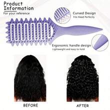 1. The Hair Comb And Curling Comb Are Designed With Ventilation Holes, Specifically Created For Women To Achieve And Define Curling Hairstyles. They Are Suitable For All Hair Types - Unlocking The Potential Of Curls, Shaping, Setting And Enhancing The Overall Look. - Deep Pink - View 8