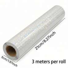 1 cuộn/2 cuộn màng dán tự dính phản quang bạc óng ánh, chống thấm nước, kích thước 300*21cm. Cuộn vinyl phản quang và dụng cụ gạt bằng nhựa. Thích hợp cho nhãn ảnh, đồ thủ công DIY. - Cuộn kính vỡ - Xem 7