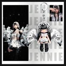 1 Peça Conjunto de Chaveiros Acrílicos da Lisa Coachella Bad Angel & Jennie ZEN, Estilo Asa de Anjo Chibi do Ídolo K-Pop, para Coleção de Fãs BLINK e Decoração de Bolsas - Multicolorido - Visão 6