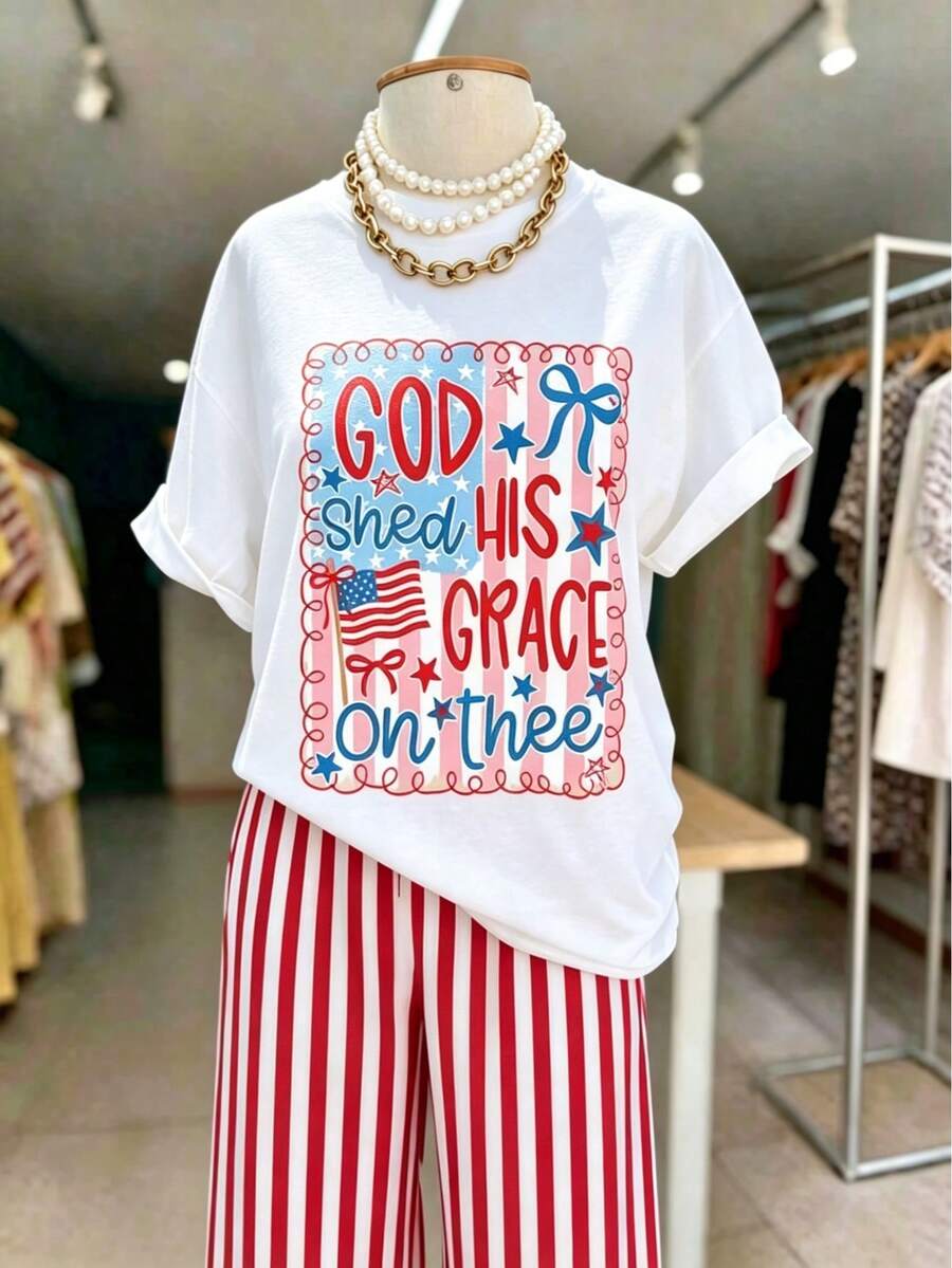 Statue Of Liberty Shirt, USA 250 Vintage America Tee, 4th Of July T Shirt, Retro Patriotic Graphic Tee, American Flag Shirt - 白色 - 查看 1