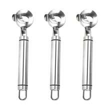 Set di 3/1 pezzi di cucchiai per sbucciare a forma di cactus in acciaio inossidabile, pelapatate multifunzione per frutta e verdura, sbucciatore a , scavatrici, utensile da cucina con manico lungo e foro per appendere, adatto per la cucina domestica e del ristorante - Argento - Visualizzare 10