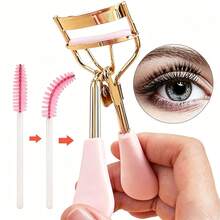 Bộ 50 cọ trang điểm pha lê + 1 dụng cụ uốn mi bằng kim loại mạ vàng, bộ dụng cụ uốn mi và tạo dáng lông mày dùng cho nối mi, trang điểm, dụng cụ làm đẹp cầm tay tiện lợi cho gia đình, salon và khi đi du lịch, quà tặng cho phụ nữ và bé gái. - Nhiều màu - Xem 3