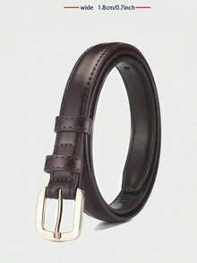 2 pièces/1 pièce Ceinture décorative à boucle fine minimaliste, ceinture en PU rétro casual pour femmes, convient pour l'été, l'automne, l'hiver, Halloween - Multicolore - Voir 27