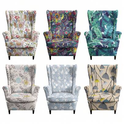 Bộ 2 tấm bọc ghế sofa in họa tiết hổ, bọc ghế đơn, chống bụi, thích hợp cho phòng khách, phòng ngủ, khách sạn, sử dụng được quanh năm.