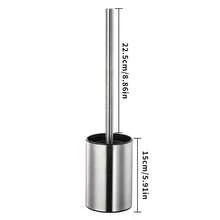 1pc Stainless Steel Toilet Brush, Compact Space-Saving Design, Ergonomic Deep Cleaning Handle, Leak-Proof And Easy Assembly Bathroom Cleaning Tool, Efficient Sanitary Maintenance | Easy Clean Material, Toilet Accessories - Floor-Standing Or Wall-Mounted Options - Multicolor - View 5