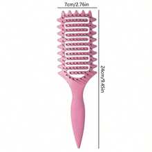 1. The Hair Comb And Curling Comb Are Designed With Ventilation Holes, Specifically Created For Women To Achieve And Define Curling Hairstyles. They Are Suitable For All Hair Types - Unlocking The Potential Of Curls, Shaping, Setting And Enhancing The Overall Look. - Deep Pink - View 7