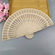 1pc Wooden Folding Fan, Handheld Fan, Summer Cooling, Portable Chinese Folding Fan For Outdoor Use, Decorative Fan. Suitable For Matching Outfits, Dancing And Other Occasions - Multicolor - View 10