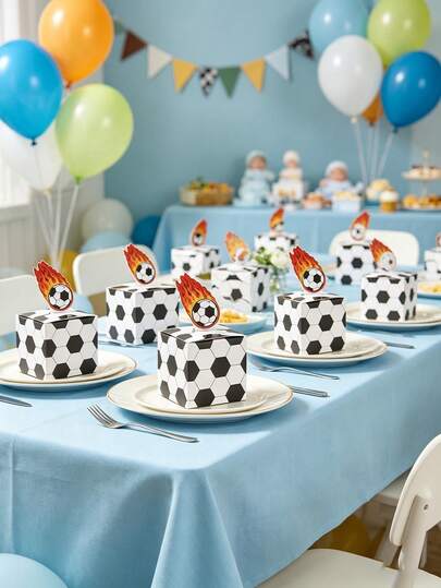 24pcs Football Themed Party Favor Box, Suitable For Baby Shower Party Gifts, Baby Party Decorations, Baby Party, Family, Wedding, Birthday, Fashionable Party Favors And Guest Gifts