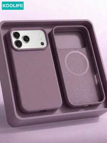 KOOLIFE magnetische minimalistische flüssige Silikon stoßfeste Vollschutz Handyhülle, magnetische kabellose Ladung Apple Handyhülle Lila, Dopamin Farboptionen, kompatibel mit iPhone 17 Pro Max/16 Pro Max/15 Pro Max/14 Pro Max/13 Pro Max/17 Pro/16 Pro/15 Pro/14 Pro/13 Pro/17/16/15/14/13/12 Pro Max/12 Pro/12/11 Modellen, geeignet als Frühlings-Jahrestagsgeschenk, Geschenk für Eltern, Großeltern, Freunde und Familie, geeignet für Männer und Frauen zum täglichen Tragen - Violett - Übersicht 3