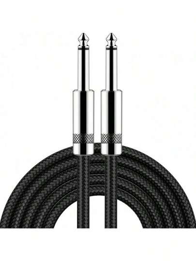 Guitar Cable 10 Ft Electric Instrument Cable Bass AMP Cord 1/4 Straight To Straight For Electric, Bass Guitar, Electric Mandolin, Pro Audio, Black
