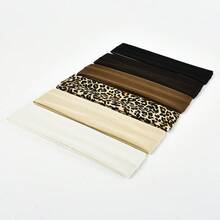 6pcs Women's Elastic Leopard Print & Solid Color Flat Headband For Washing Face, Sports Casual Hair Band Turban Headband Sweatband, School Stuff, College, Headbands Fall Winter Hair Accessories For Women For Vacation Outfits Woman Elegant Scarf Women Bandanas Soft Headwrap Summer Outfits - Multicolor - View 5