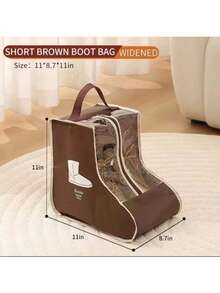 1pc/2pcs/3pcs Travel Shoe Bags, Boot Storage Bags, Dust-Proof Ankle Boot Protective Bags With Handles, Portable Waterproof Ankle Boots, Shoe Storage & Organization Bags For Men & Women (Ankle Boots) - Brown - View 7