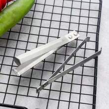 Multi-Function Stainless Steel Garlic Peeler. It Allows You To Quickly And Easily Remove Garlic Skins In The Kitchen. Designed With Tweezers, It Can Also Be Used To Remove Hair. This Is A Very Practical Kitchen Item. - Multicolor - View 2