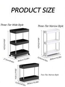 Rolling Cart With Wheels, Storage Craft Art Trolley Organizer Serving,Skinny Bathroom Storage Organizer Narrow Shelf Unit Thin Laundry, For Bedside,Office, Kitchen, Bthroom, Makeup, Craft, Laundry Narrow Places, Next To Fridge - Nhiều màu - Xem 11