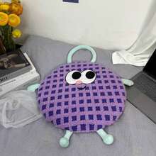 2026 Nouvelles arrivées Coussin de siège rond en mousse à mémoire de forme coloré pour femmes et hommes. Coussin de siège pour bureau, travail, longues séances, fesses, tabouret étudiant, chaise. Coussin de siège, coussin de tabouret - Carreaux violets - Voir 16