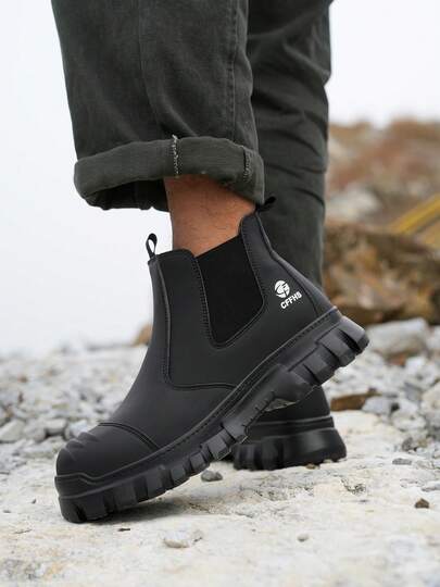 Nuevos zapatos de moda para hombre, que incluyen botas Chelsea, botas vaqueras para exteriores en tallas grandes, zapatos de senderismo de una sola pieza con cierre deslizante, botas de caza de caña alta para exteriores, botas de senderismo y botas de montañismo con suela gruesa y duradera para primavera, verano, otoño e invierno