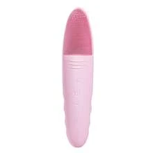Ultrasonic Silicone Facial Cleansing Device Electric Waterproof Face Massager For Pore Cleaning And Skin Rejuvenation With Soft Brush Head - 粉色 - 查看 1