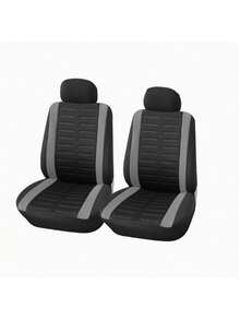 Bộ bọc ghế trước ô tô đa năng Upgrade4Cars | Bọc bảo vệ bằng da giả màu đen và xám cho ghế lái và ghế hành khách - Nhiều màu - Xem 9