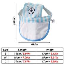 1 pieza Sombrero con temática de la Copa Mundial adecuado para perros y gatos, gorra de fútbol para perros con agujeros para las orejas, boina y gorra de béisbol para mascotas, sombrero ajustable para el sol adecuado para gatos y perros pequeños/medianos, accesorio para caminar para mascotas - Multicolor - Ver 3