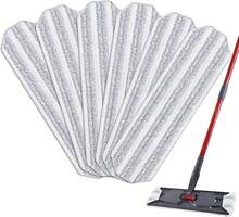 Yicotira Mop Pads Replacements Compatible With H2prO Flat Mop System, Replace Mop Heads For Mop, Machine Washable Reusable Microfiber Pad Refills For Floor Cleaning (6 Pack) - ColorC - 查看 1