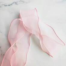 1 Roll, 2.36 Inch X 180 Inch White Sheer Organza Ribbon With Wire, Transparent Mesh Satin Ribbon, Sheer Chiffon Narrow Ribbon, Suitable For Sewing, Gift Wrapping, Crafts, Wedding Bouquets, Invitations, Decorations - View 6
