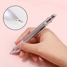 1pc 5-In-1 Nail Art Dotting Pen, Pressure-Sensitive Dotting Tool For Gradient, Stripe, Dotting, Glitter Nail Art, Multi-Functional DIY Nail Art Tool, Suitable For Beginners And Professionals - Silver - View 5