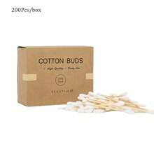 50pcs/200pcs Baby Cotton Swabs, Disposable Cotton Buds In Paper Box, Wooden Sticks Ear Care Tools For Infants And Children - Multicolor - View 8