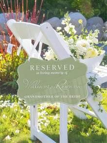 Personalized Reserved Chair Sign With Custom Name, Title And Text, Acrylic Wedding Chair Hanger For Bride, Groom, Parents, Grandparents, Memorial Seating Decoration, Ceremony And Reception Decor - Multicolor - View 9