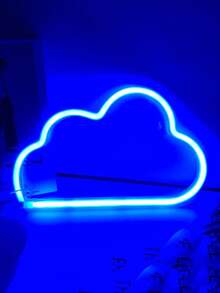 1pc Cloud Shaped LED Neon Light, With Hanging Hook For Wall Mounting, USB & Battery Powered, Suitable For Desk, Bedroom, Wall, Party, Dorm, Game Room, Wedding Decor, Great Gift For Friends - White Shell - View 11
