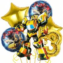 Hasbro Number Balloons Set , Large Foil Balloons With Gold Number Star Balloons For Themed Birthday Party Decorations Supplies - View 6