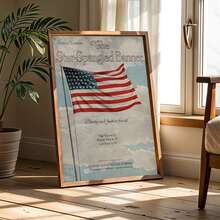 1 Peça Arte de Parede da Bandeira Americana e Hino Nacional, Pôster Retrô Patriótico Vermelho Branco Azul, Impressão do Dia da Independência 4 de Julho, Arte de Parede em Tela sem Moldura, Pintura de Arte de Parede Vintage, Decoração de Parede, Decoração de Quarto, Escritório Doméstico, Decoração de Sala de Música, Decoração de Sala de Estar - Multicolorido - Visão 4