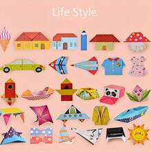 Bộ gấp giấy Origami thú vị, bao gồm sách hướng dẫn, 54 tờ giấy origami, đồ thủ công tự làm, phù hợp cho người mới bắt đầu. - Khác - Xem 6