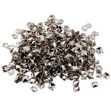 500 chiếc đinh tán kim loại hình chóp vuông 10mm màu bạc, kiểu dáng punk rock, 4 chấu, thích hợp để tự làm đồ da, túi xách, quần áo, giày dép. - Nhiều màu - Xem 7