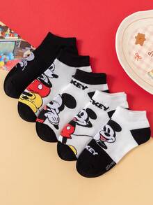 Bộ 5 đôi tất Disney, tất trẻ em hình Mickey dễ thương và cá tính, tất ngắn chất lượng cao in hình Mickey – Món quà Giáng sinh hoàn hảo, giao mẫu ngẫu nhiên. - Nhiều màu - Xem 3