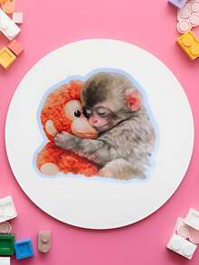 Adorable Punch Monkey Decal, Easy To Paste And Remove, Decal Stickers, Funny For Laptop, Room Decor - Multicolor - View 11