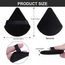 50/20/10/1pc Reusable Multi-Functional Triangle Makeup Sponge Applicator, Suitable For Liquid Foundation, Concealer, BB Cream, Sunscreen, Cushion Foundation, Blush Etc., Can Perfectly Replace Your Makeup Brushes, Hands-Free, Essential For Travel And Home Use - Black - View 3