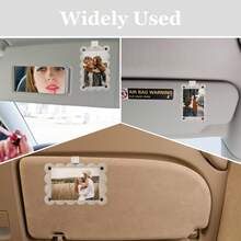 1 Piece Of Universal PVC Magnetic Clip For Car Sun Visor - Photo Display Of Sun Visor Wallet, Cute Pet Car Accessory, Couple Gift, Holiday Gift - 1PC - View 7