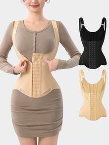 MISTHIN Steel Boned Back Support Abdominal Cincher Waist Trainer Women Slimming Body Shaper With Adjustable Shoulder Straps - Multicolor - View 6