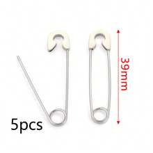 5 chiếc ghim cài áo bằng thép không gỉ 304, màu vàng và bạc, kiểu dáng đính gai/hạt cườm, phụ kiện trang sức DIY cho quần áo và đồ thủ công. - cơ sở trâm - Xem 10