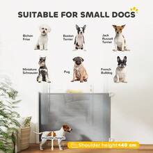 Retractable Pet Safety Gate, Folding Dog Barrier, Grey - T0001-01-5755 - View 3