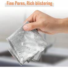 6pcs Double Layer Multifunctal Non-Scratch Wire Dishcloth, Multipose Wire Dishwashing Rags Wire Cleaning Cloths Wire Dish Towels For Sinks, Pots, Pans, Counters And Cooktops In The Kitch Variant 1 - 6 - 查看 5
