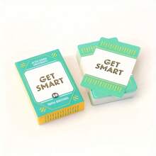 Get Smart 50 張常識問答卡，餐後娛樂益智桌面遊戲，多人便攜互動玩具，適合家庭之夜、朋友聚會、節日室內休閒娛樂 - 彩色 - 查看 8