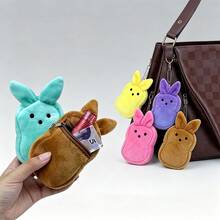 Portable Cartoon Rabbit Shaped Coin Purse, Earphone Case, Lipstick Bag, Suitable For Daily Carrying And Storage, Also An Ideal Gift Choice For Holidays - Multicolor - View 3