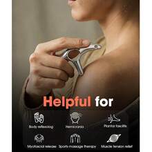 Outil de massage des points de déclenchement Gua Sha, outils de massage des tissus profonds, éliminateur de nœuds musculaires, outils de thérapie par grattage pour le soulagement de la douleur et la libération des tensions sur tout le corps, cadeaux de conception de poche pour les femmes et les hommes - Argent - Voir 4