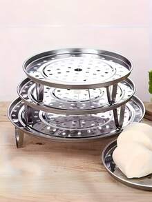 Giá hấp 3 tầng bằng thép không gỉ, giá hấp đa năng, giúp nấu ăn lành mạnh, có thể sử dụng riêng lẻ hoặc kết hợp, phân bổ hơi nước đều, bền và dễ vệ sinh, thích hợp cho nhà bếp gia đình, quà tặng Giáng sinh, Halloween, Phục sinh và các ngày lễ khác. - Xem 8