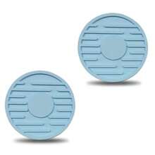 Car Cup Holder Coasters For Interior Decoration PVC Material Blue Color Non-Slip And Shockproof 2.75-Inch Universal Fit Embedded Design - -Màu xanh da trời- - Xem 1